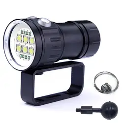 Lampe de poche de plongée à LED, imperméable, éclairage sous marin, 20000 Lumens, torche tactique pour photographie et vidéo, 100m 