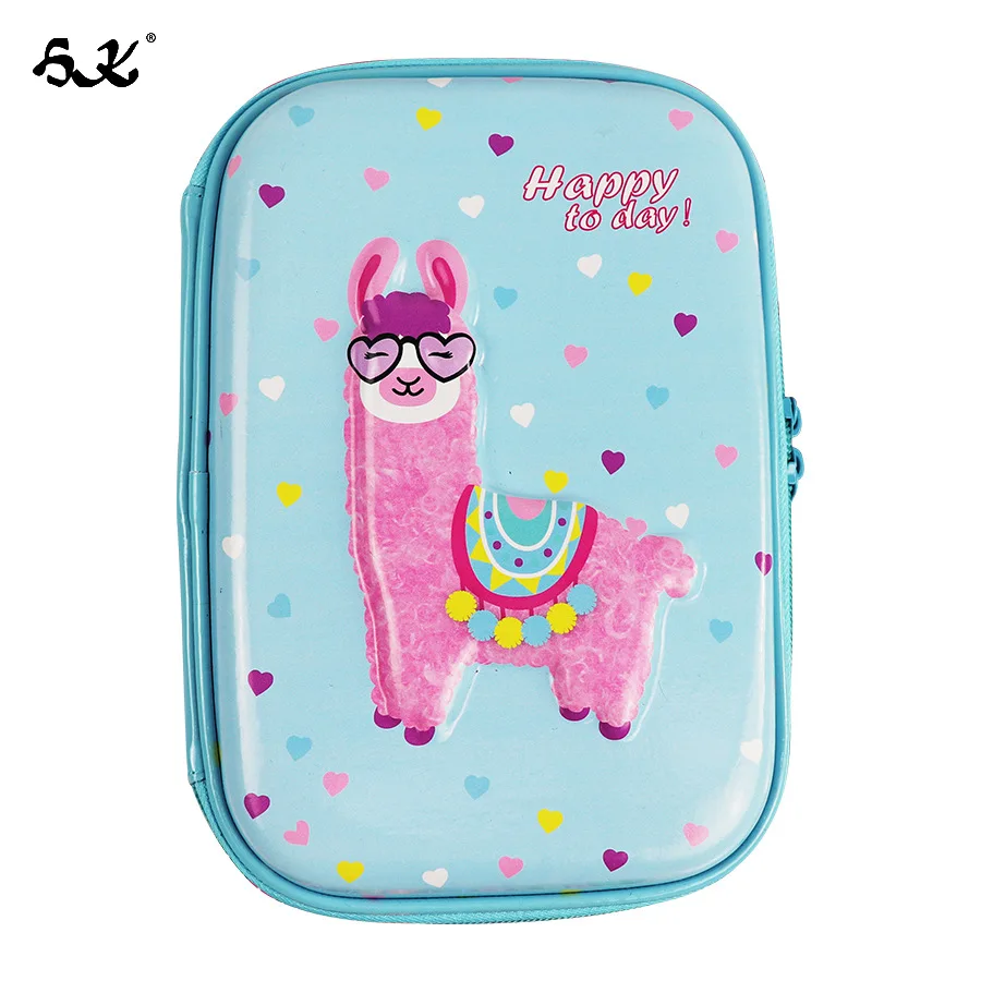 

Hong kai Factory Goods EVA Stationery Box Multi-functional Children Pencil Case Cartoon Creative Zipper Pencil Case Processing