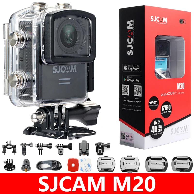 Оригинальная Спортивная Экшн камера SJCAM M20 4K Wifi SJCam подводная Гироскопическая