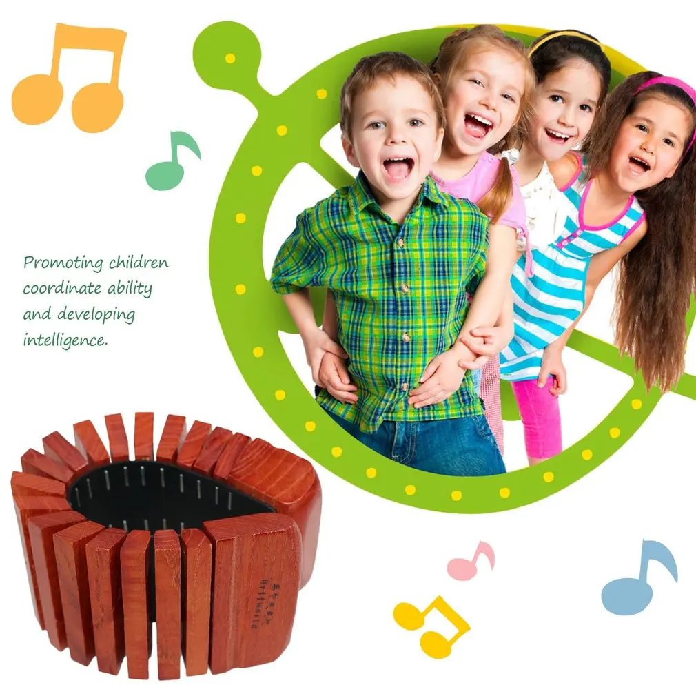 Прямоугольный музыкальный инструмент из цельного дерева, чистый хороший звук, игрушки для игры в руки, 17 пластин, Детские Игрушки для раннего обучения, подарки