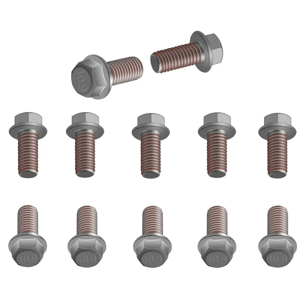 12 x Steel Rotor Bolt Kit, M6x13mm Brake Disc Screws for 50cc-550cc ATV Dirt Bikes