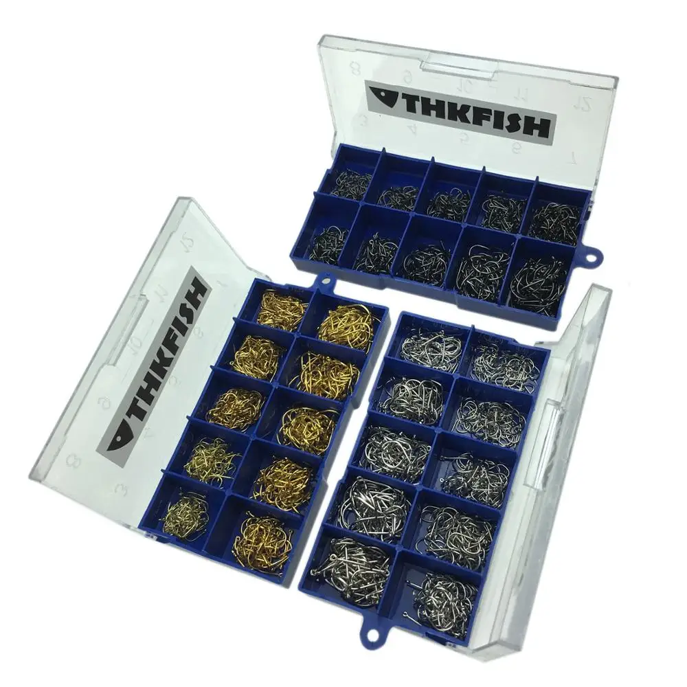 

500pcs/set #3~#12 Carp Fishing Hooks High Carbon Steel Freshwater Fish Hook Golden Black Silver Fishhooks With Retail Box