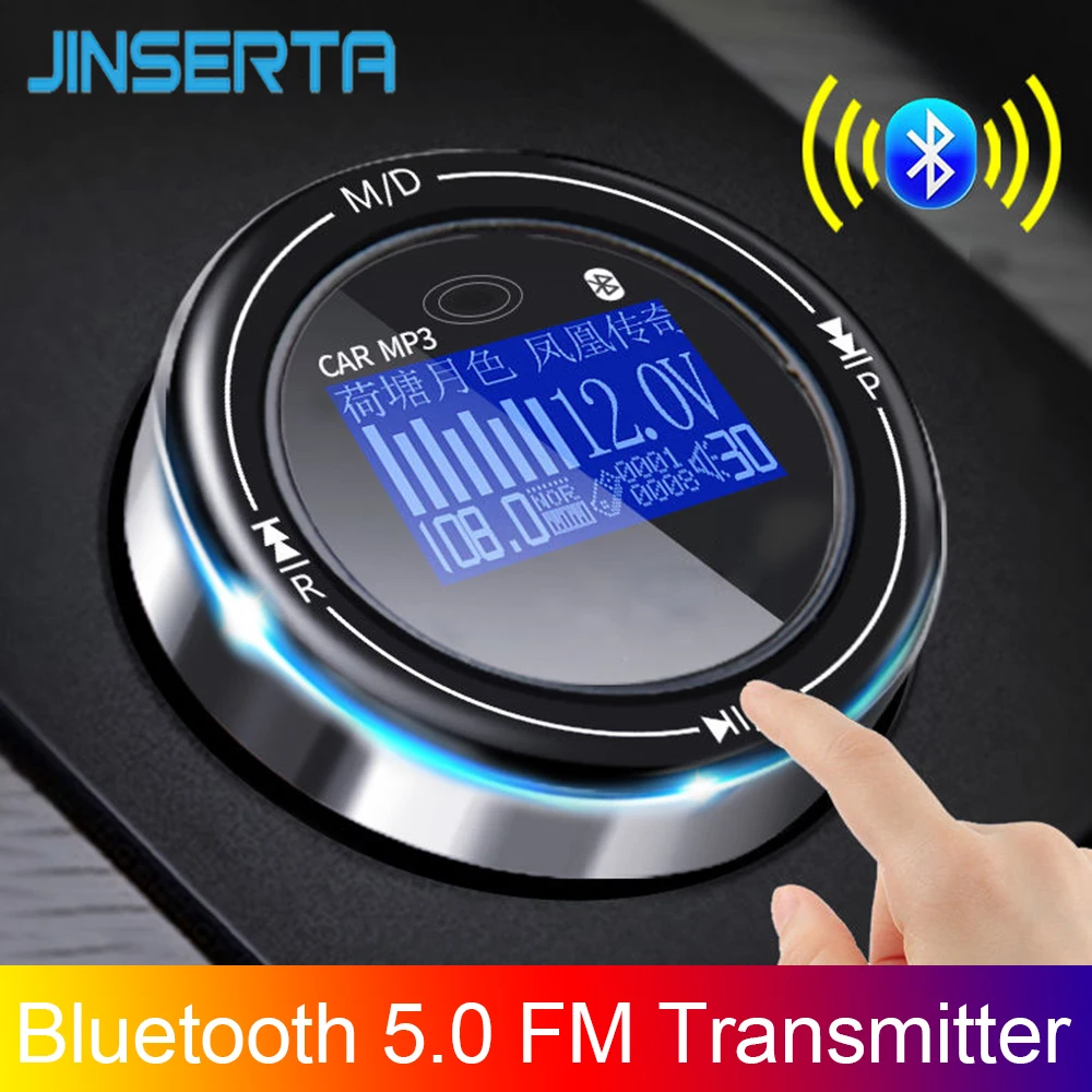 Автомобильный MP3 плеер JINSERTA Bluetooth 5 0 fm передатчик автомобильный комплект громкой