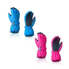 Детские зимние теплые лыжные перчатки спортивные водонепроницаемые ветрозащитные зимняя рукавица Регулируемый лыжный ремень лыжные перчатки горячая распродажа