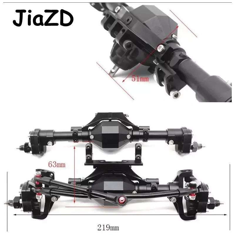 Alloy CNC Metal Front Rear Axle Widened Heightened Fore Back Bridge for RC 1/10 Axial SCX-ll 90046 Diamond RC Car Accessories W5