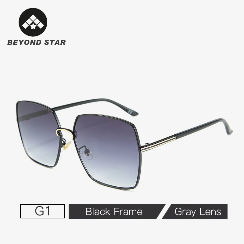 BEYONDSTAR негабаритные квадратные дизайнерские женские солнцезащитные очки высокое качество розовый оправа большие солнцезащитные очки Роскошные SonnenbrilleG50023 - Цвет линз: G1