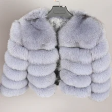 Maomaokong2019 зимняя куртка женская одежда Щука кожа Лисий мех пальто натуральная кожа трава короткий параграф Корейская уличная одежда