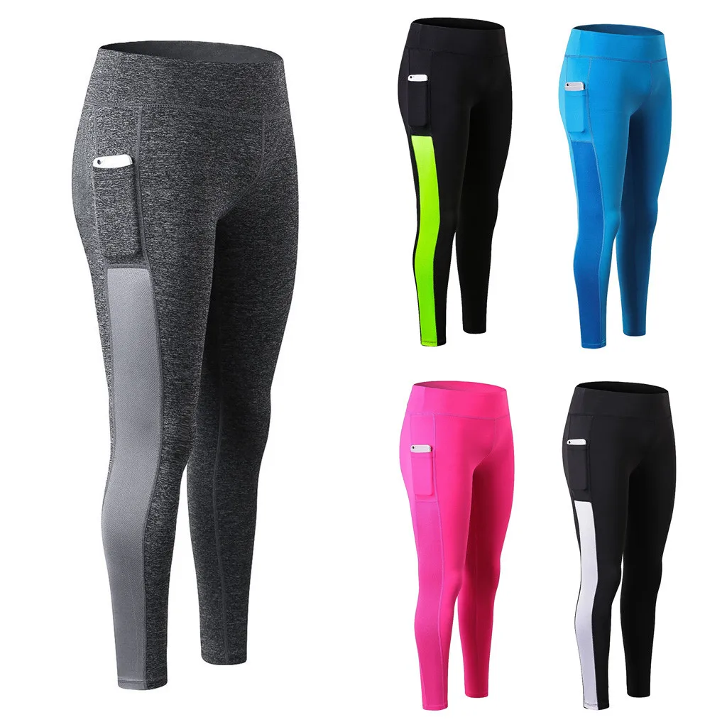 

5 Colors Fashion Leggings Gym Running Elastic Pant With Pochets Workout Out Casual Athletic Pants Leggings #BL25