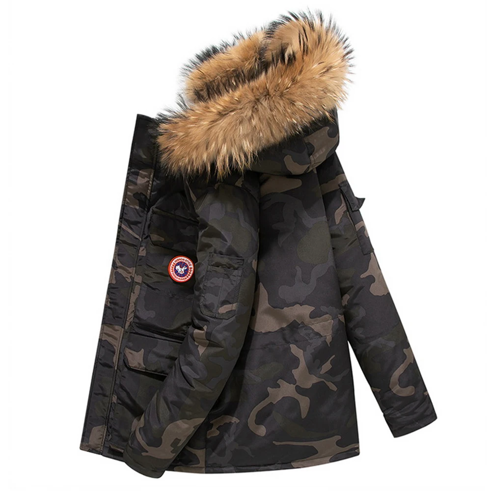 

Canada Jacket Down Jacket coats 2019 New Duck Down Jacket Men Natural Fur Collar Down Jacket Windproof Men Winter Jacket Women