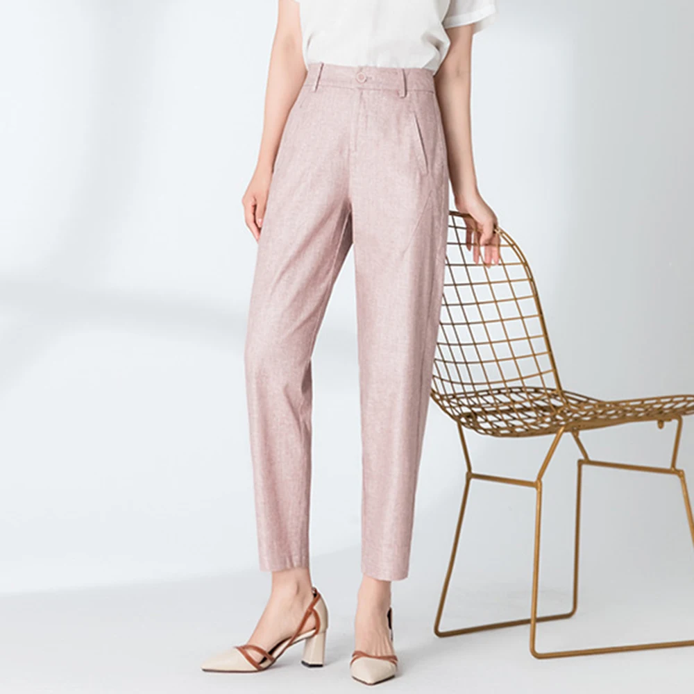 2020 New Women's Linen Harem Pants Female Capri Cropped Pants Plus Size Thin Loose-fit Breathable Casual Summer Trousers Light 2020 New Women's Linen Harem Pants Female Capri Cropped Pants Plus Size Thin Loose-fit Breathable Casual Summer Trousers Light
