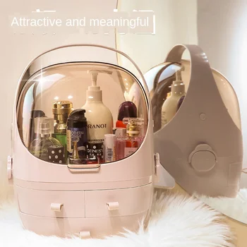 

Cosmetic Storage Box Drawer Desktop Dust-Proof Dressing Table Space Capsule Cosmetic Storage Cosmetic Case Storage Box