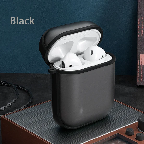 Чехол Benks для наушников Airpods 1 2 с жестким матовым мягким краем, корпус для Airpod 1 2, защитный чехол, чехол - Цвет: Black