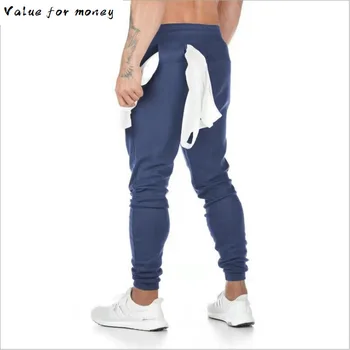 

muscle fitness new sports pants men's fitness pants running training pants customized Lo