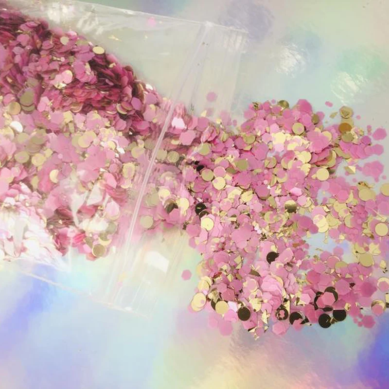 12 Colors/50g Cotton Candy | 2 Tone Chunky Glitter Mix Pink &amp Gold matte turquoise metallic and embossed gold glitter Красота и