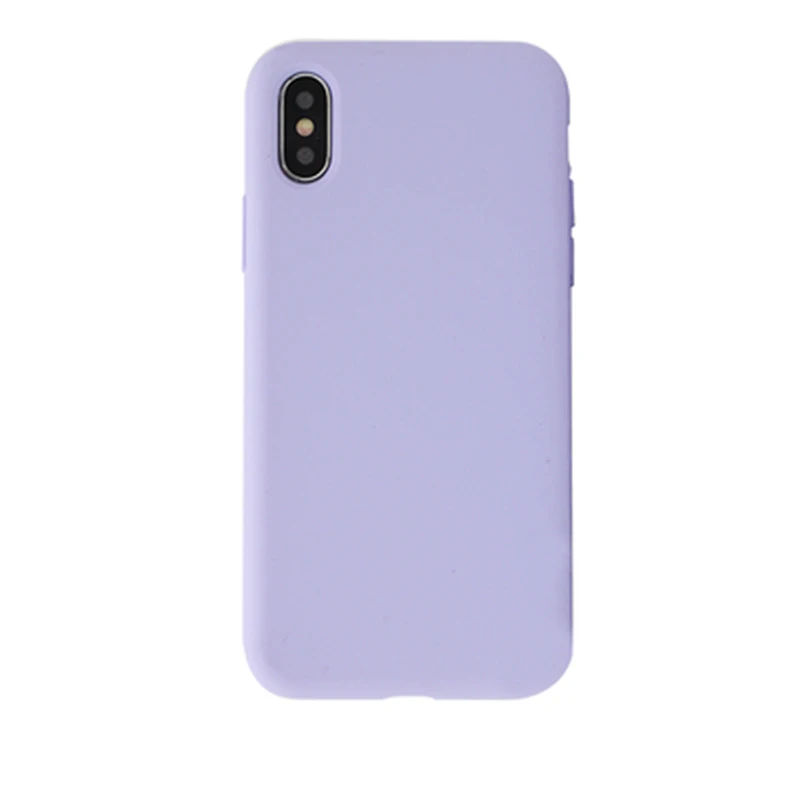Официальный чехол для iPhone X S R M 8 5 SE 7 8 Plus 6S 6 Plus из микрофибры жидкий Мягкий силиконовый чехол для телефона - Цвет: Лаванда