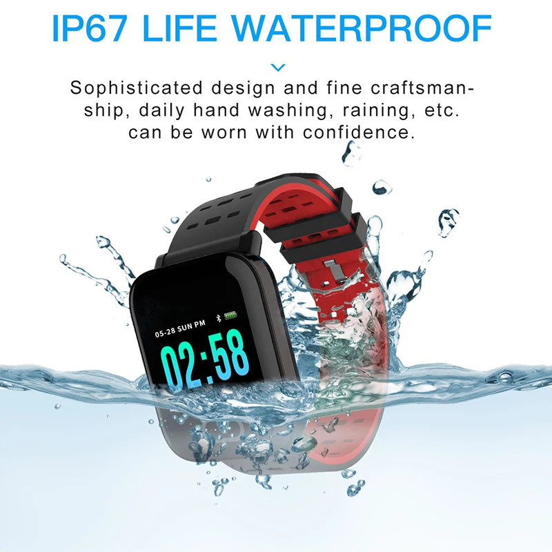 Смарт-браслет для huawei nova 6 5G Honor V30 Pro Vivo Y9s Blackview A80 Pro BV9900 IP67 водонепроницаемые Смарт-часы спортивный браслет