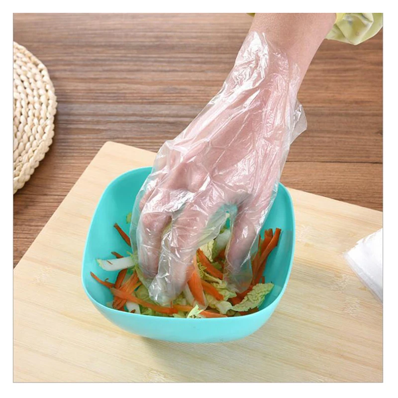 300 шт./компл. Еда Пластик перчатки одноразовые перчатки для ресторана Кухня барбекю eco-friendly Еда перчатки для фруктов и овощей, перчатки