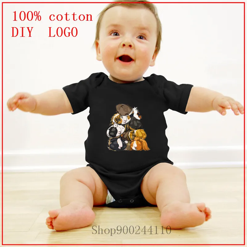 New born baby boy clothes 0 to 12 months Pile O' Guinea Pigs Printed