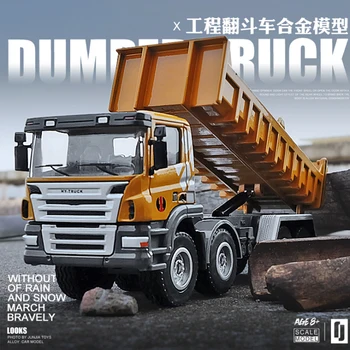 

1:50 Simulation Engineering Dump Truck Model Alloy Collection Car Vehicle Toys for Gifts