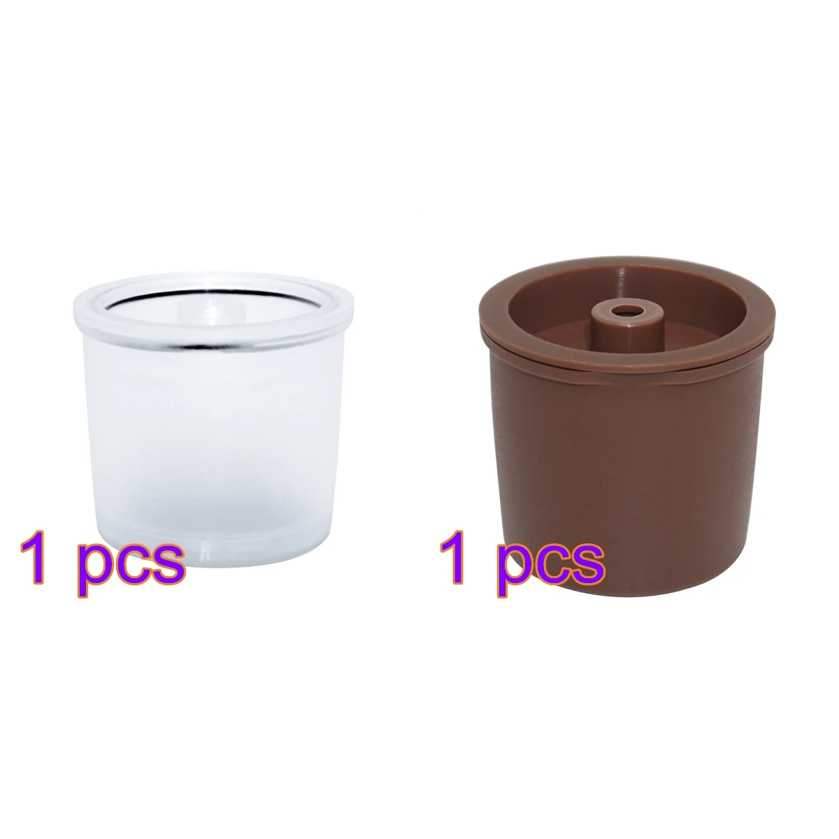 brown vs Transparent Металлическая Совместимость для кофемашины Illy, пополняемая многоразовая капсула, подходит для Illy, эспрессо, кафе - Цвет: brown vs Transparent