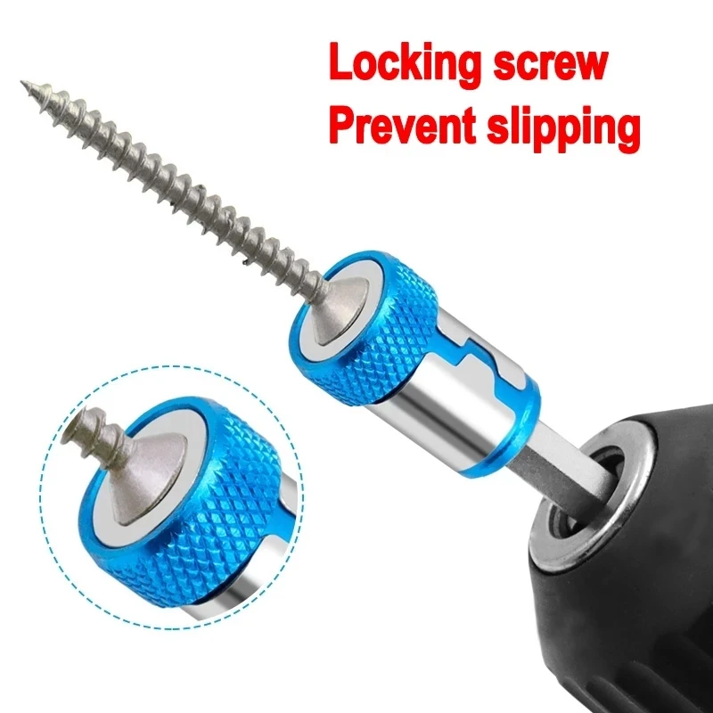 1/4” Universal Magnetic Ring Metal Screwdriver Magnetic Ring Bit For  Anti-Corrosion Drill 6.35mm Shank Bit Magnet Powerful Ring