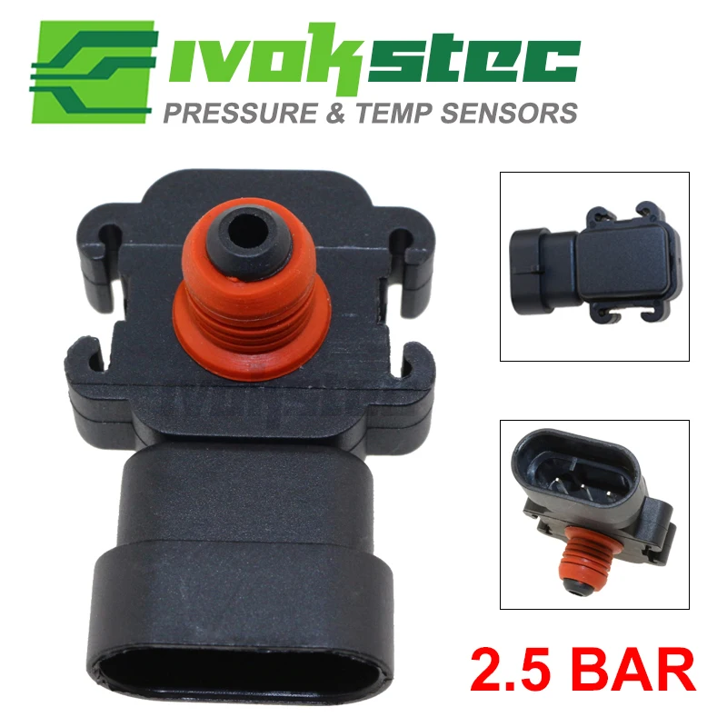 100% Test 2.5 Bar Manifold Pressure MAP Sensor For Volvo S40 V40 Mitsubishi Space Star 1.9 Di 16255839 30889795 | Автомобили и