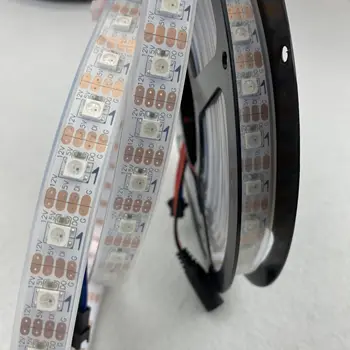 

5m DC12V INK1003 led pixel strip,IP68,60pcs1002led(5050 RGB with built-in INK1003 IC)/M with 60pixels;white PCB, in silicon tube