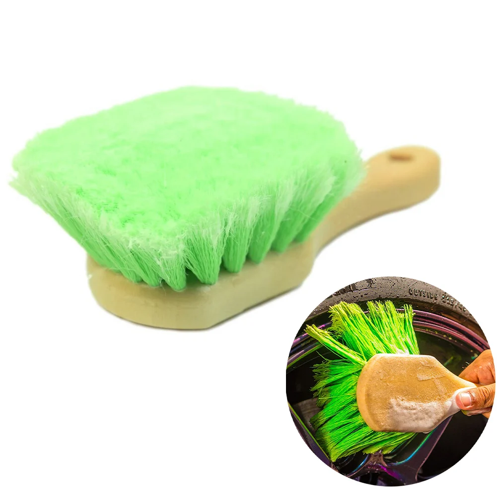 Upholstery Detailing Exterior Short Handle Wheel Tire Body Brush Polish For Auto Car Cleaning Brush Interior Floorliner Carpet