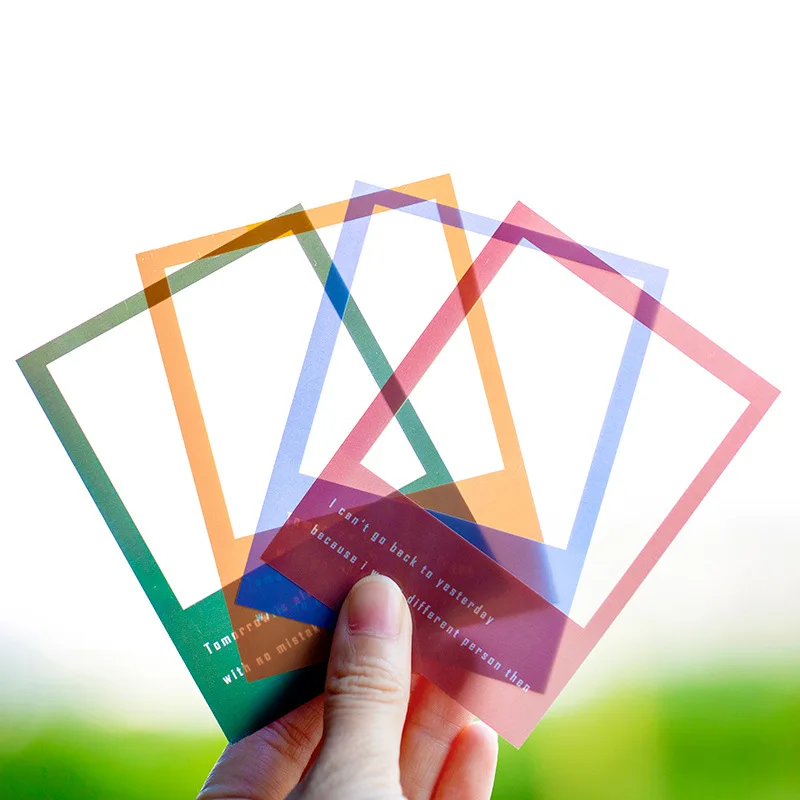 

1 Sets/lot Memo Pads Sticky Notes Creative PET photo frame Gorgous Scrapbooking Stickers Office School stationery