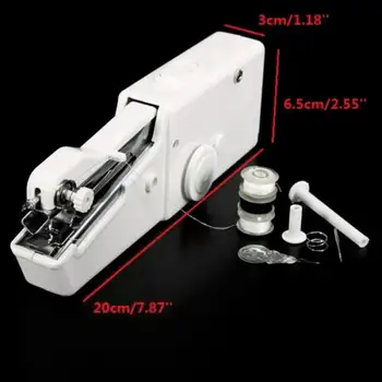 

Portable Mini Hand Sewing Machine Quick Handy Stitch Sew Needlework Cordless Clothes Fabrics Household Electric Sewing Machine