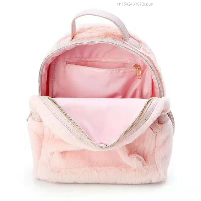 Fashion Sac Kawaii My Hello Melodyed Kittyed Plush Backpack Women Shoulder Bag New School Bag Bucket For Teenager Girls Female 5