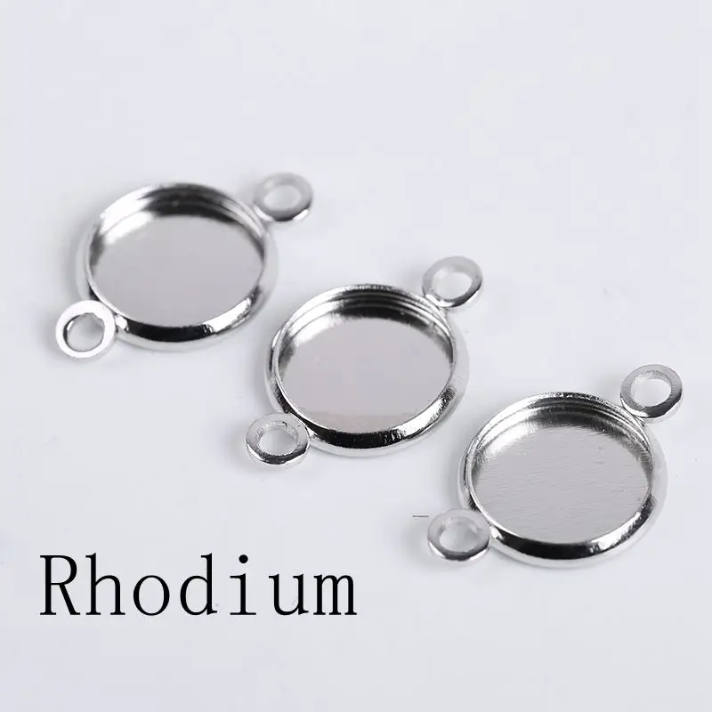 10-20Pcs/Lot Cabochon Base Tray Bezels Bracelet Necklace Diy Accessories Blank Charms Pendant Setting Base For Jewelry Making