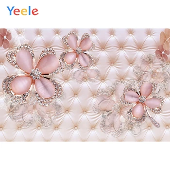 

Yeele Headboard Bed Diamond Pattern Flowers Butterfly Photographic Backdrops Custome Photography Backgrounds For Photo Studio