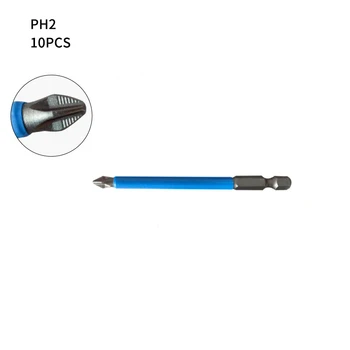 

Non-slip single head batch head PH2 10Pcs non-slip batch head strong magnetic cross hand drill non-slip batch head electric