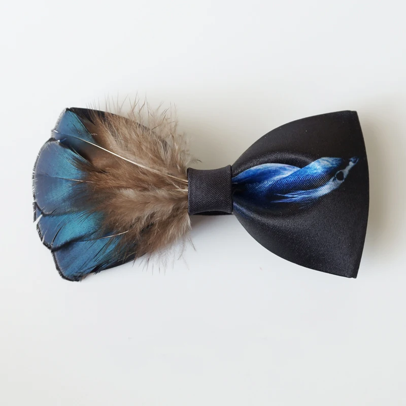 Мужской Модный повседневный мужской синий птица павлин перо галстук-бабочка хост жених Свадебные Фламинго Вечерние