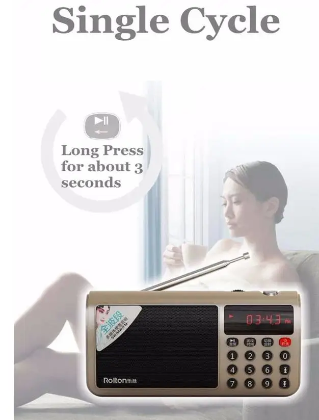 BEESCLOVER Rolton T50 портативный мировой Диапазон FM/MW/SW стерео радио динамик MP3