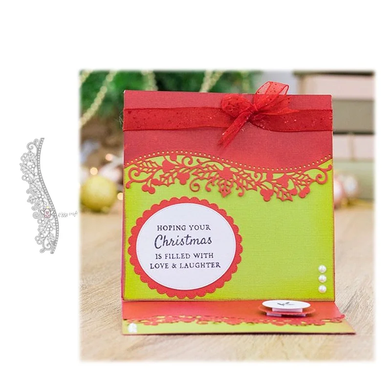 Новые металлические режущие штампы в виде листьев ягод фотографические тисненые