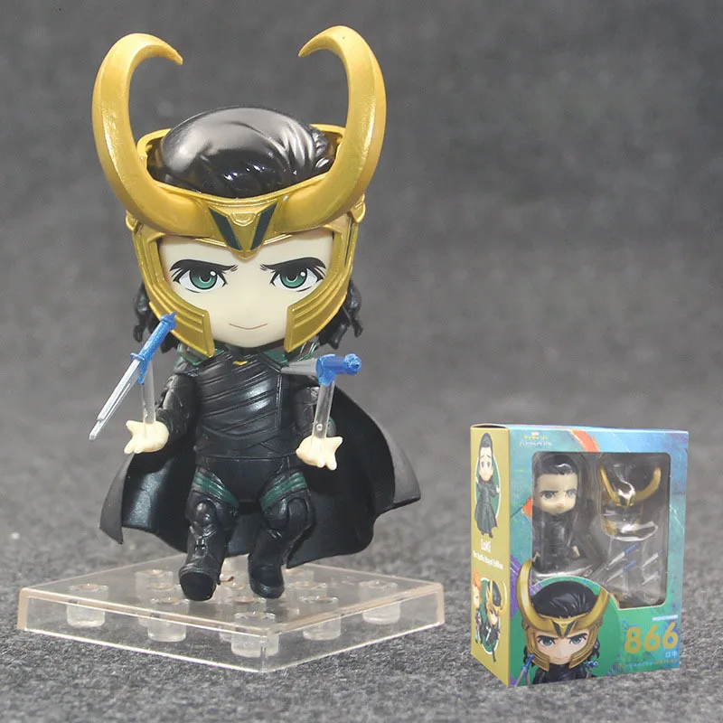 10 см Marvel Мстители локи Nendoroid 866 фигурка игрушки в ПВХ Кукла Коллекция душа модели