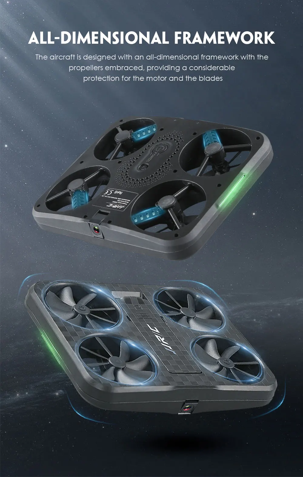 JJRC H59 WiFi FPV RC Drone 720P Camera Vision Optical Flow Positioning Visual Tracking G-sensor Control Quadcopter (7)