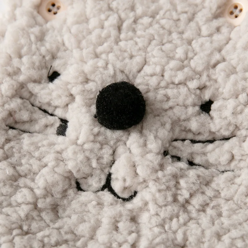 Baby Rompers Winter Warm Newborn Girls Fleece Clothes Funny Cartoon Bear Toddler Boys Jumpsuits Outfits Autumn Children Overalls