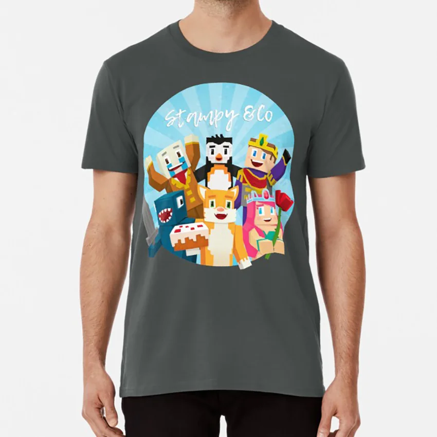 Stampy Cat и его друзья футболка stampy cat stampylongnose amy lee iballisticsquid finnball | Мужская одежда