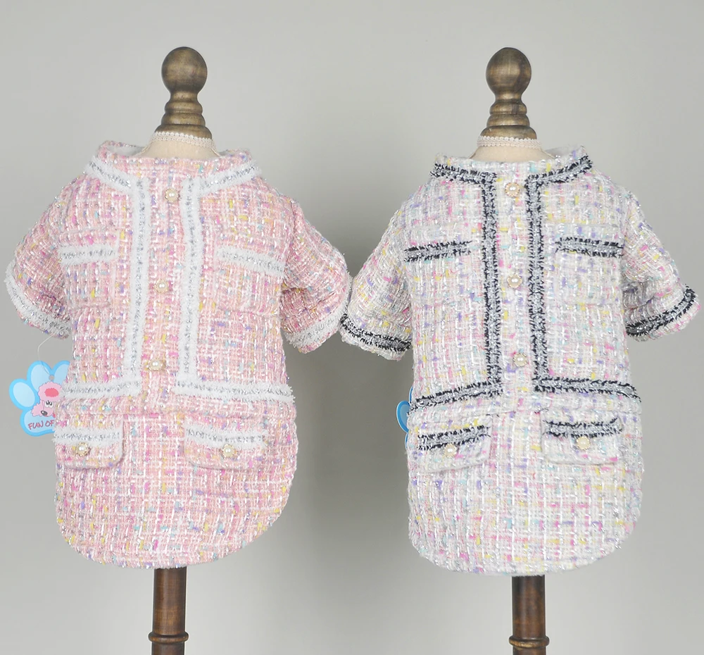 

Princess Dog Coat Pet Jacket Plaid Lace Design Cat Puppy Autumn/Winter Warm Apperal