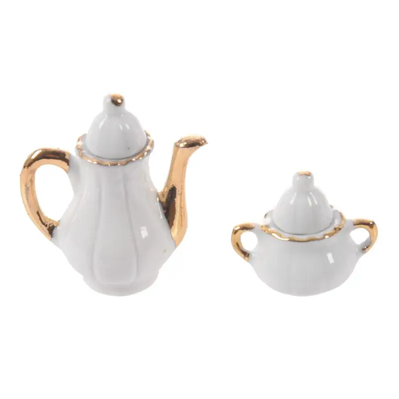 8 шт кукольный домик миниатюрная столовая посуда фарфоровый чайный набор тарелка
