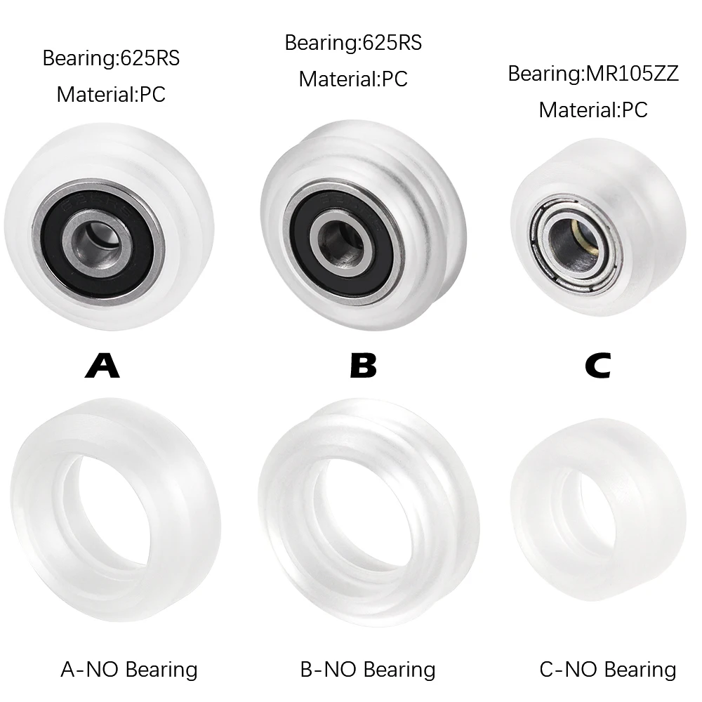 Policarbonato Xtreme v Mini Wheel Cnc de Alta Precisão pc Claro Sistema de Trilho Linear V-slot 10 Pcs - Imagem 2
