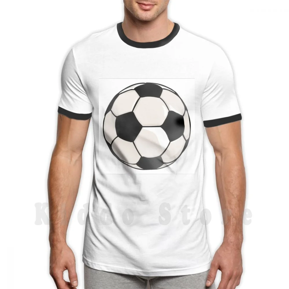 Calcio/Pallone Da Calcio In Bianco E Nero Disegno T Shirt Cotone Uomo Stampa Fai Da Te Cool Tee Calcio Pallone Da Calcio Calcio Epl Ronaldo