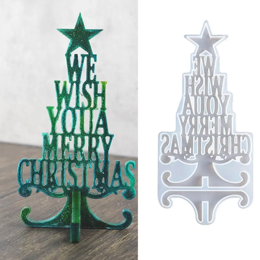 

DIY Christmas Series Crystal Epoxy Resin Mold Christmas Mold Christmas Silicone Silicone Decoration Mold Letter Tree For Re Z2P3