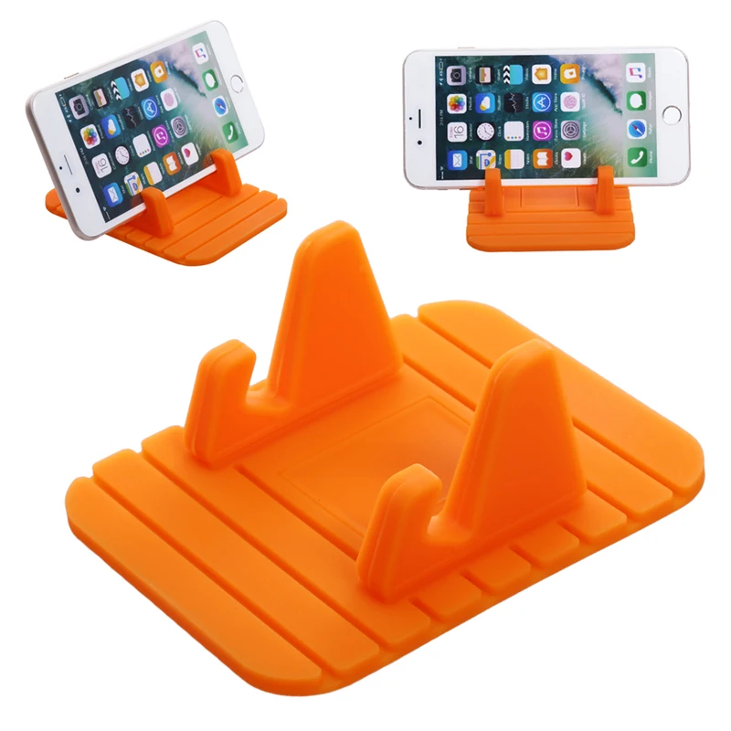 Car Ornament Decor Soft Silicone Phone Holder Anti Slip Mat Automobiles Dashboard Support Desktop Stand Bracket Car Accessories