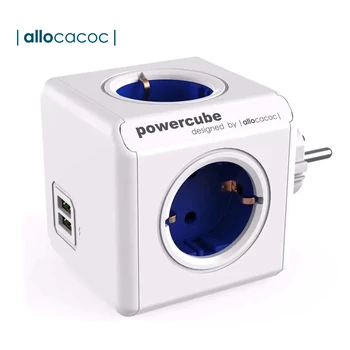 

Allocacoc Powercube Power Strip Eu Plug with USB Charger Smart Socket Adapter Electric 4 Outlets Phone Support for Dropshipping