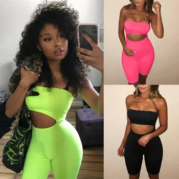 

Fashion Womens Off Shoulder Playsuit Bodycon Bodysuit Sleeveless Jumpsuit Romper Trousers