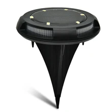 4 шт., 10Led светильник на солнечной батарее, лампа под заземлением, наружная дорожка, садовый настил, открытый водонепроницаемый дорожка, садовый светильник